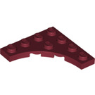 LEGO Dark Red Plate 4 x 4 with Circular Cut Out (35044)