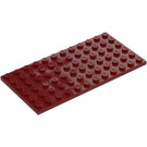 LEGO Donkerrood Plaat 6 x 12 (3028)