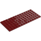 LEGO Donkerrood Plaat 6 x 14 (3456)