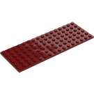 LEGO Mørk rød Plate 6 x 16 (3027)