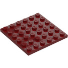 LEGO Donkerrood Plaat 6 x 6 (3958)