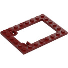 LEGO Donkerrood Plaat 6 x 8 Trap Deur Kader Verzonken pinhouders (92107)