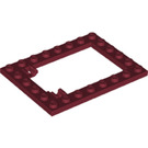 LEGO Dark Red Plate 6 x 8 Trap Door Frame Flush Pin Holders (92107)