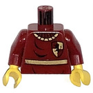 LEGO Mørkerød Quidditch Uniform Torso med Mørkerød Arme og Gul Hænder (973 / 73403)