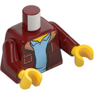 LEGO Rouge Foncé Rafter dans Rouge Foncé Veste Minifigurine Torse (973 / 76382)