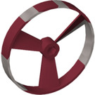 LEGO Dark Red Rotor with Marbled Pearl Light Grat Ring without Code on Side (50899 / 52232)
