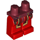 LEGO Dunkelrot Samurai X (Nya) Minifigure Hüften und Beine (3815 / 17699)