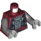 LEGO Dark Red Sith Warrior Minifig Torso (973 / 76382)