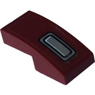 LEGO Dark Red Slope 1 x 2 Curved with Rectangle (Right) Sticker (11477)