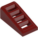 LEGO Rosso scuro Pendenza 1 x 2 x 0.7 (18°) con Griglia (61409)