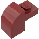 LEGO Mørk rød Skråning 1 x 2 x 1.3 Buet med Plate (6091 / 32807)