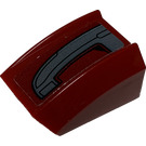 LEGO Dark Red Slope 1 x 2 x 2 Curved with Armor Plate (Left Side) Sticker (28659)