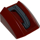 LEGO Dark Red Slope 1 x 2 x 2 Curved with Armor Plate (Right Side) Sticker (28659)