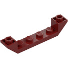 LEGO Donkerrood Helling 1 x 6 (45°) Dubbele Omgekeerd met Open Midden (52501)