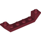 LEGO Donkerrood Helling 1 x 6 (45°) Dubbele Omgekeerd met Open Midden (52501)