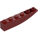 LEGO Tummanpunainen Luiska 1 x 6 Kaareva Käänteinen (41763 / 42023)