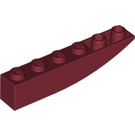 LEGO Rouge foncé Pente 1 x 6 Incurvé Inversé (41763 / 42023)