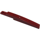 LEGO Dark Red Slope 1 x 8 Curved with Plate 1 x 2 with Black Hull Plate Lines Sticker (13731)