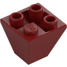 LEGO Rojo oscuro Con pendiente 2 x 2 (45°) Invertido (3676)