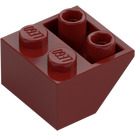 LEGO Donkerrood Helling 2 x 2 (45°) Omgekeerd met platte afstandsring eronder (3660)