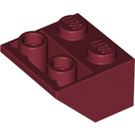 LEGO Donkerrood Helling 2 x 2 (45°) Omgekeerd met platte afstandsring eronder (3660)