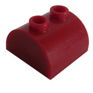 LEGO Dark Red Slope 2 x 2 Curved with 2 Studs on Top (30165)