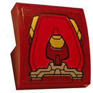 LEGO Rouge foncé Pente 2 x 2 Incurvé avec Armor Plates Autocollant (15068)