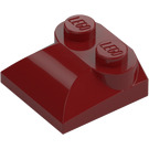 LEGO Donkerrood Helling 2 x 2 Gebogen met gebogen uiteinde (47457)