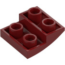 LEGO Rojo oscuro Con pendiente 2 x 2 x 0.7 Curvo Invertido (32803)