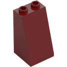 LEGO Rojo oscuro Con pendiente 2 x 2 x 3 (75°) Espigas huecas, superficie rugosa (3684 / 30499)