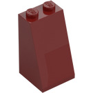 LEGO Donkerrood Helling 2 x 2 x 3 (75°) (Massieve noppen) (98560)