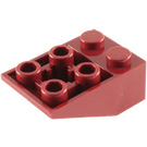 LEGO Dunkelrot Steigung 2 x 3 (25°) Invertiert mit Verbindungen zwischen Bolzen (2752 / 3747)