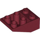 LEGO Rouge foncé Pente 2 x 3 (25°) Inversé sans raccords entre les tenons (3747)