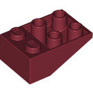 LEGO Rosso scuro Pendenza 2 x 3 (25°) Invertito senza connessioni tra i bottoncini (3747)