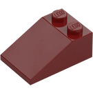 LEGO Rojo oscuro Con pendiente 2 x 3 (25°) con superficie rugosa (3298)