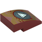 LEGO Dark Red Slope 2 x 3 Curved with Triangle Arc Reactor (24309)