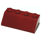 LEGO Donkerrood Helling 2 x 4 (45°) met glad oppervlak (3037)