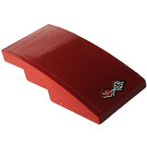LEGO Dark Red Slope 2 x 4 Curved with Corvette Logo Sticker (93606)