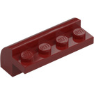 LEGO Mörkröd Backe 2 x 4 x 1.3 Böjd (6081)