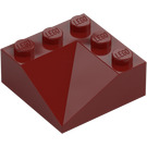 LEGO Donkerrood Helling 3 x 3 (25°) Dubbele Concave (99301)