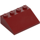 LEGO Rojo oscuro Con pendiente 3 x 4 (25°) (3016 / 3297)