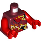 LEGO Dunkelrot Spinjitzu Burst Kai Minifig Torso (973 / 76382)