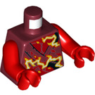 LEGO Dark Red Spinjitzu Burst Kai Minifig Torso (973 / 76382)