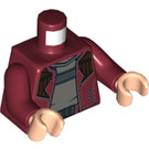 LEGO Mørk rød Star-Lord - Jetpack Minifigur Overkropp (973 / 76382)