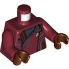 LEGO Donkerrood Star-Lord met Donkerrood Poten en Helm Minifiguur Torso (973 / 76382)