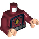 LEGO Mørkerød Star-Lord med Korte ben Minifig Torso (973 / 76382)