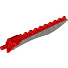 LEGO Dark Red Sword, Backside Transparent Bright Green (98568)