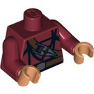 LEGO Dark Red Temple Guard 1 Torso (973 / 76382)