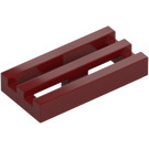 LEGO Dark Red Tile 1 x 2 Grille (with Bottom Groove) (2412 / 30244)