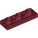 LEGO Dunkelrot Fliese 1 x 3 Invertiert mit Loch (35459)